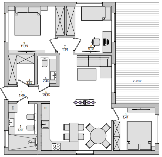 План будинку