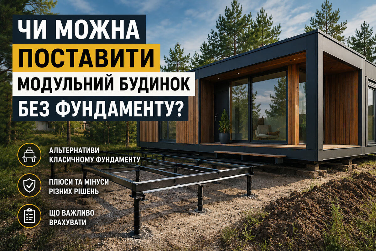 Чи можна поставити модульний будинок без фундаменту?